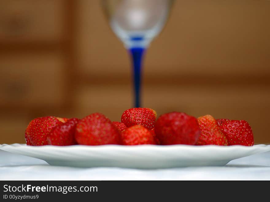 Fresh strawberries on the table