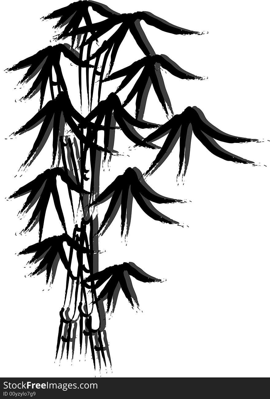 Illustration of a bamboo tree