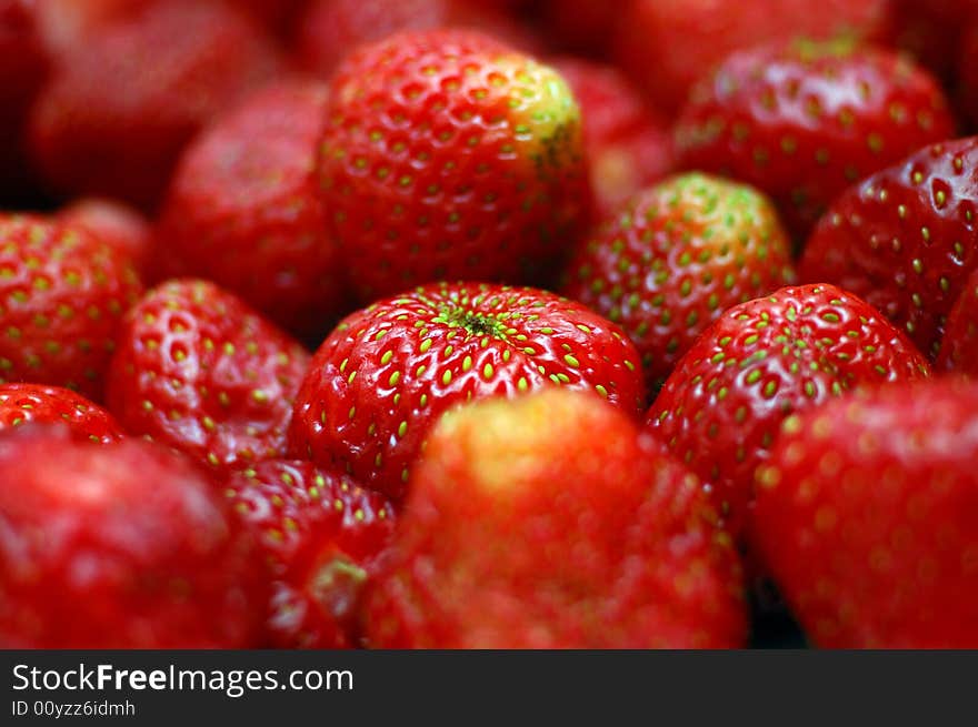 Fresh strawberries on the table