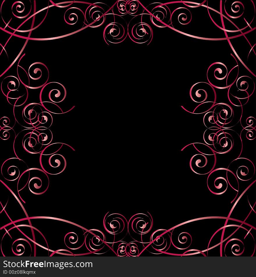 Vector image of frame with swirls. Vector image of frame with swirls.