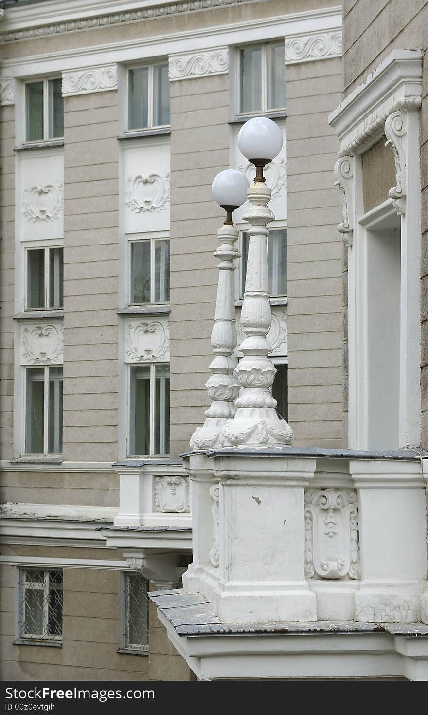 Photo of Yekaterinburg Opera House building exterior details. Photo of Yekaterinburg Opera House building exterior details