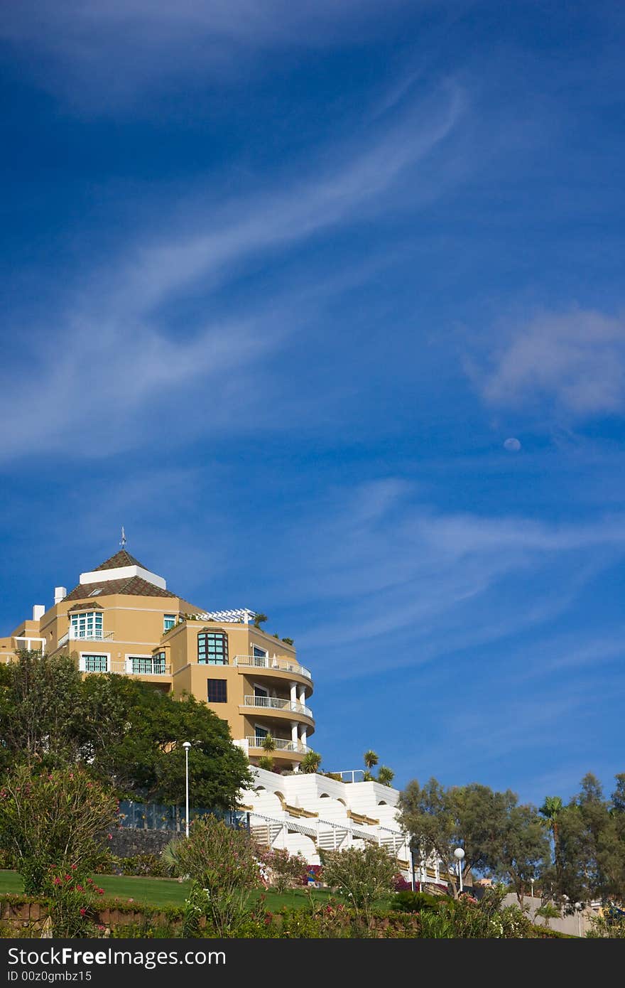 House against beautiful sky