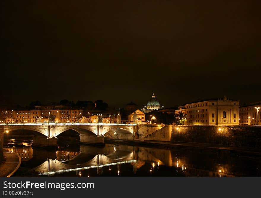 St Peter basilica and tiber