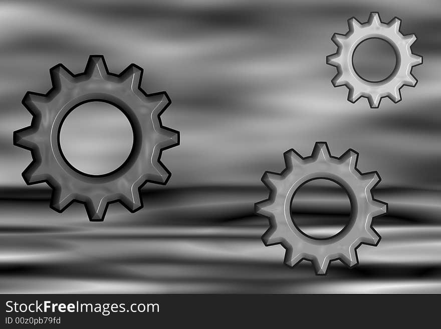 Background Wallpaper with BW Gears wheel in 3D bevel effect. Background Wallpaper with BW Gears wheel in 3D bevel effect.