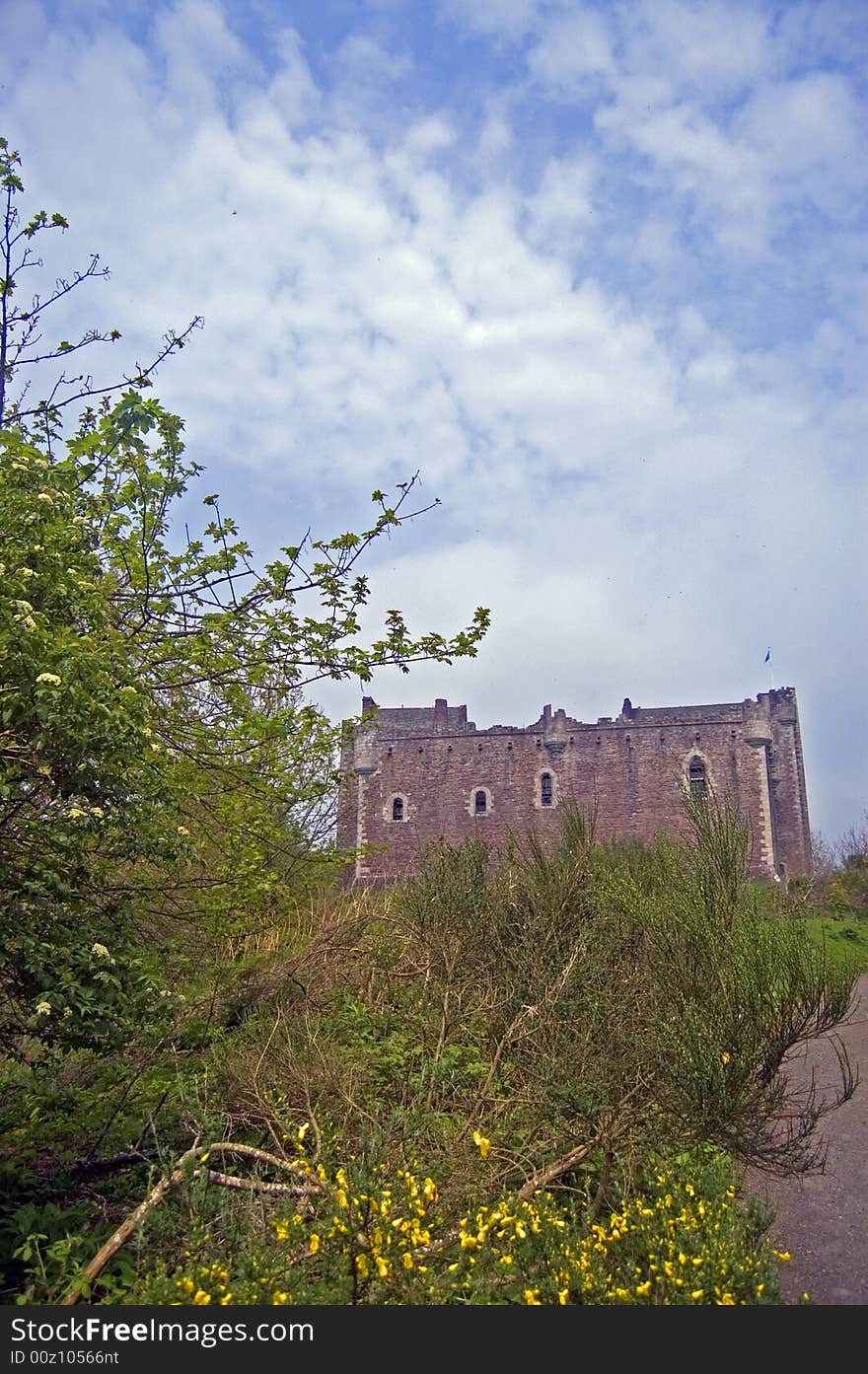 Scottish castle through the trees