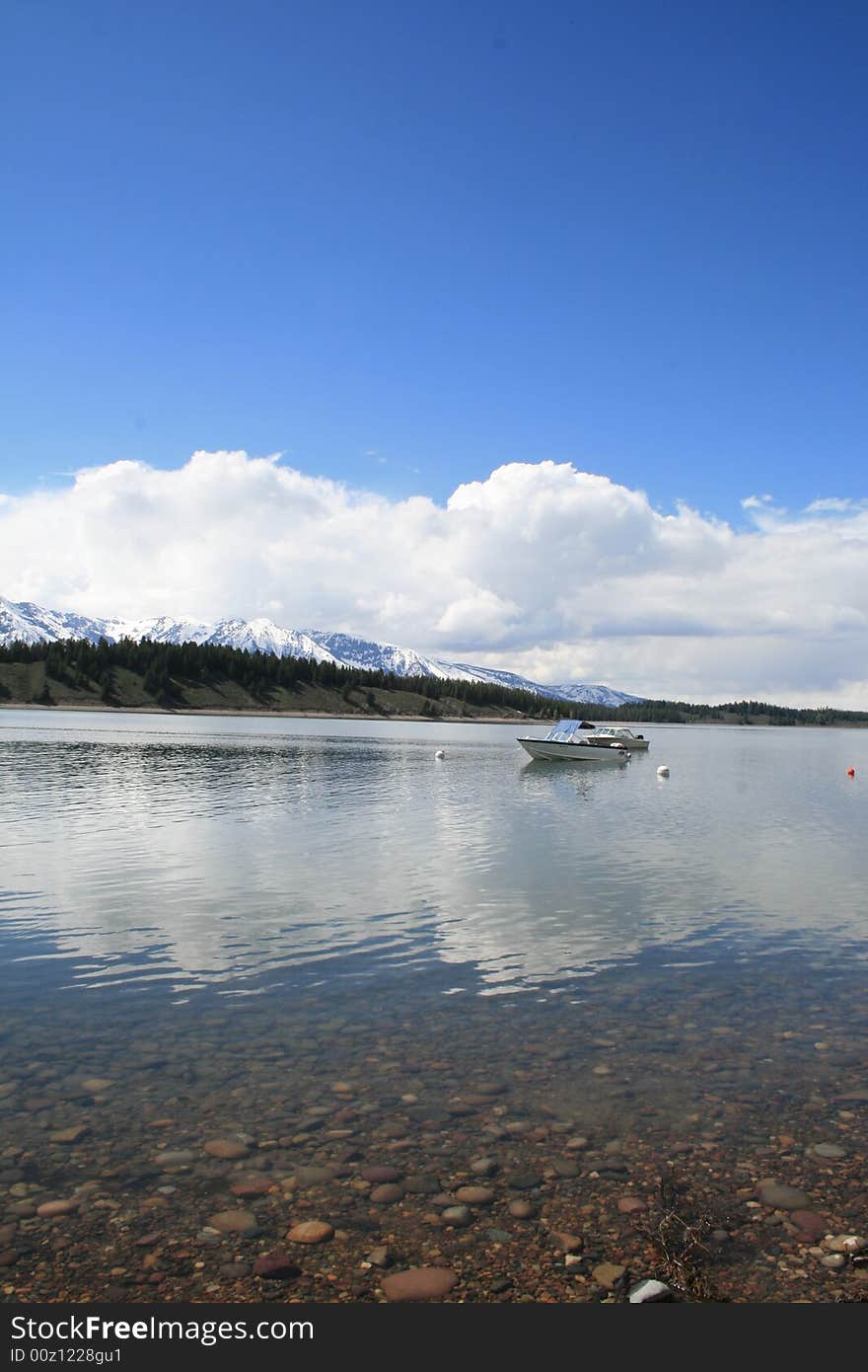 Boat on lake