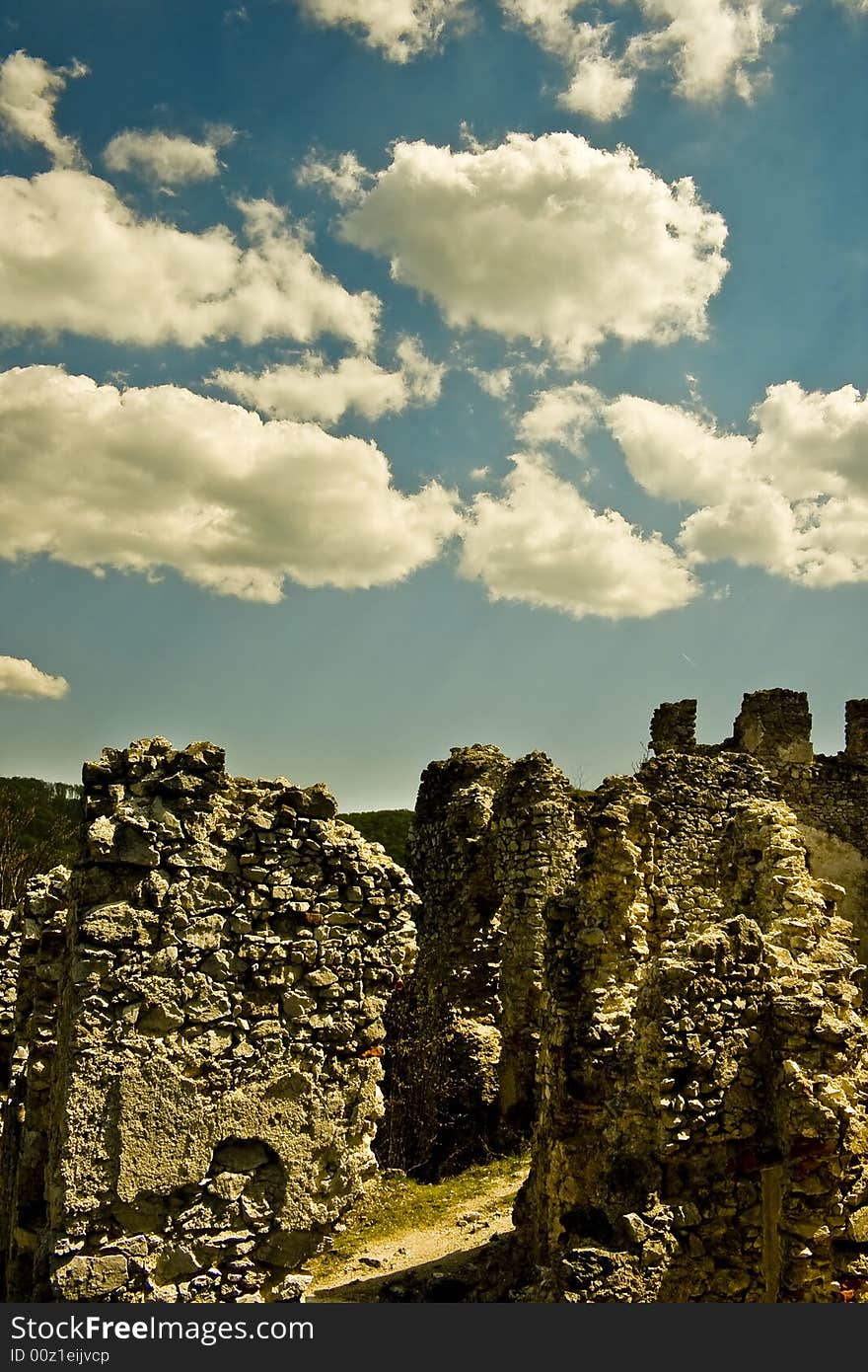 The picture of slovak castle Tematin