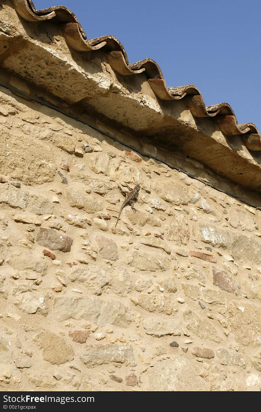 A detail of a traditional roof in a village. A detail of a traditional roof in a village