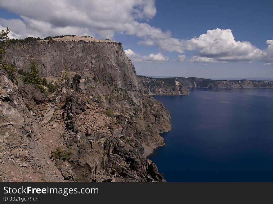 Rocks on Crater Lake in Oregon, USA