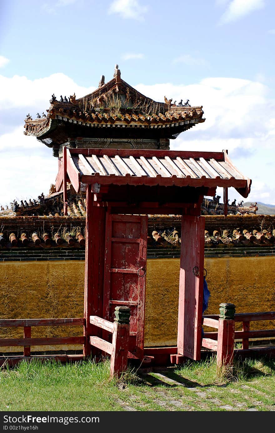 A temple at Amarbayasgalant Monastery, one of a handful of Buddhist sites still remaining in Mongolia. A temple at Amarbayasgalant Monastery, one of a handful of Buddhist sites still remaining in Mongolia