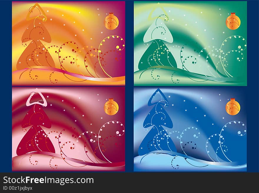 Vector Illustration. Abstract color winter. Vector Illustration. Abstract color winter