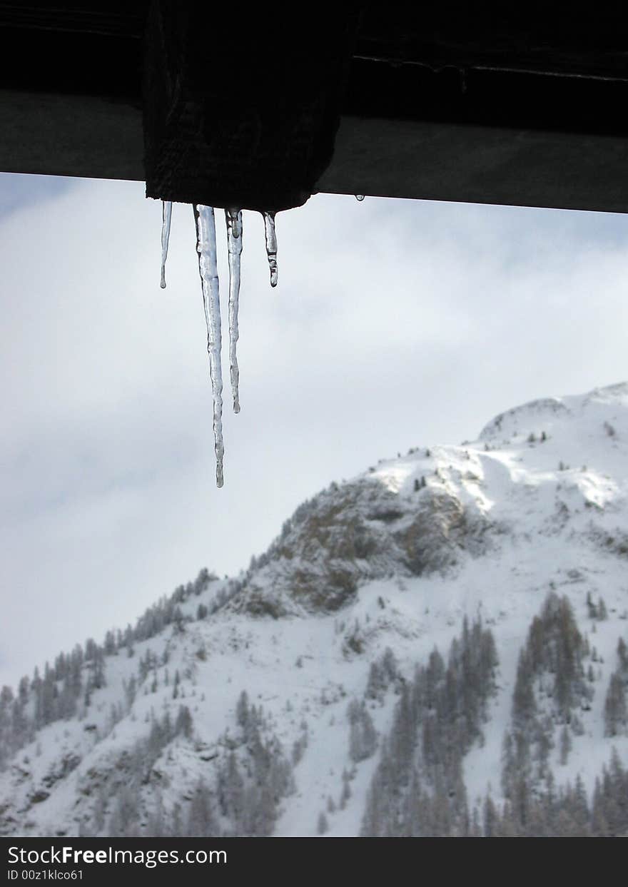 Icicles On A Roof