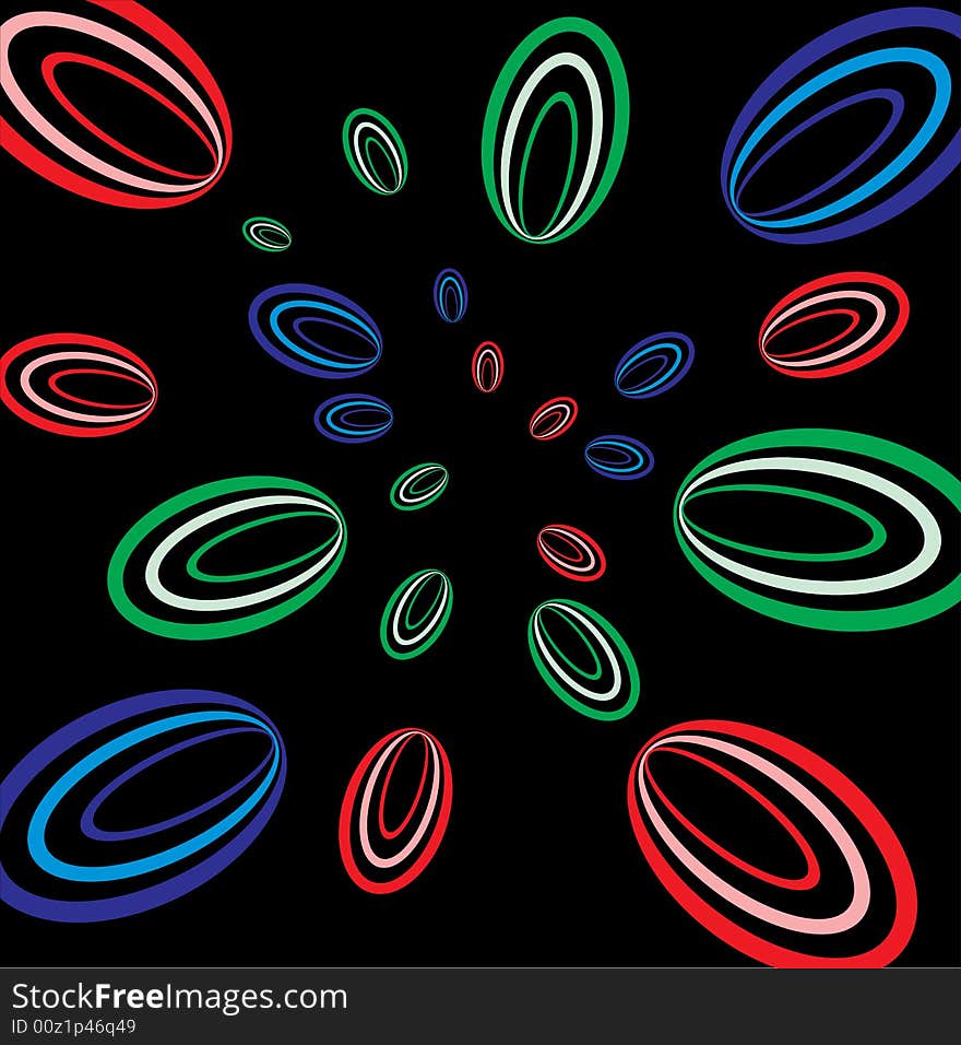 Cosmic stilish flying circles.Vector. Cosmic stilish flying circles.Vector.