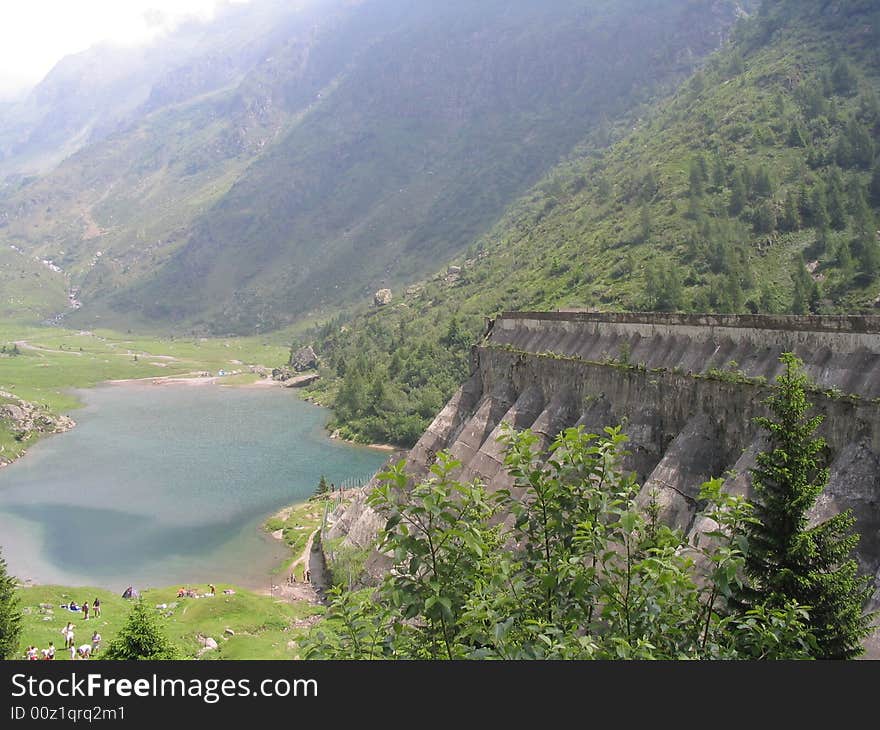 Gleno's dam, surrended in 1923. historic building for many people.