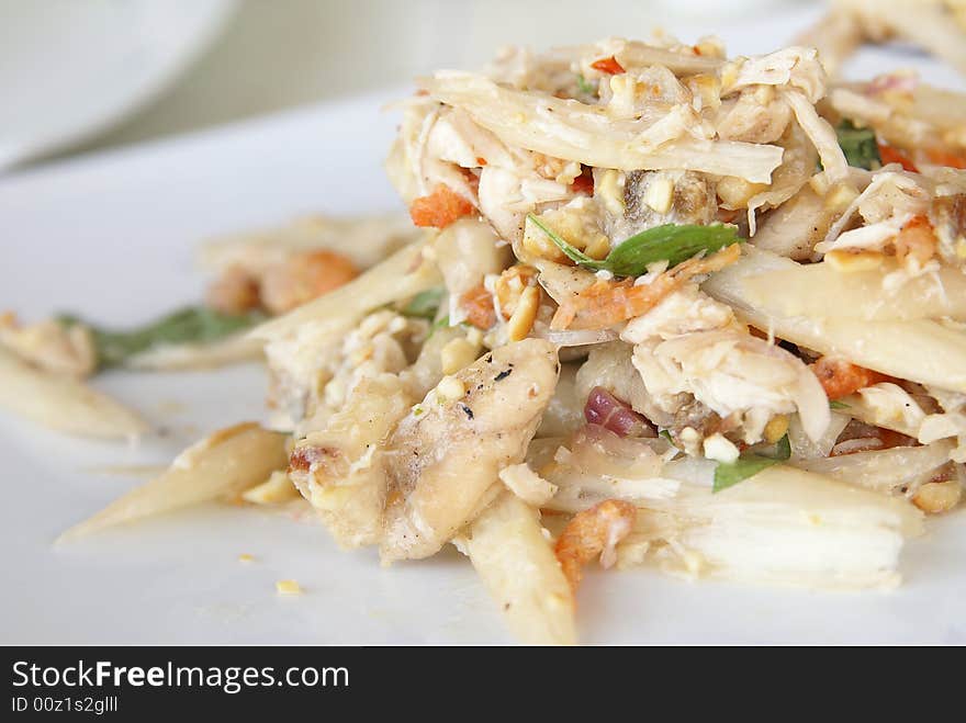 The delicious and wonderful cambodian fish salad. The delicious and wonderful cambodian fish salad