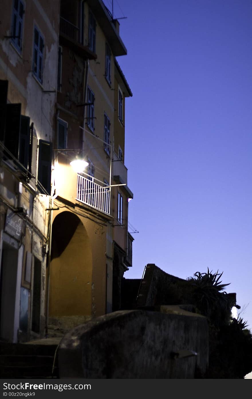 the village of Riomaggiore.Cinqueterre