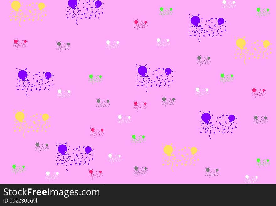 A funny background for web or paper with a lot of multicolor balloons. A funny background for web or paper with a lot of multicolor balloons