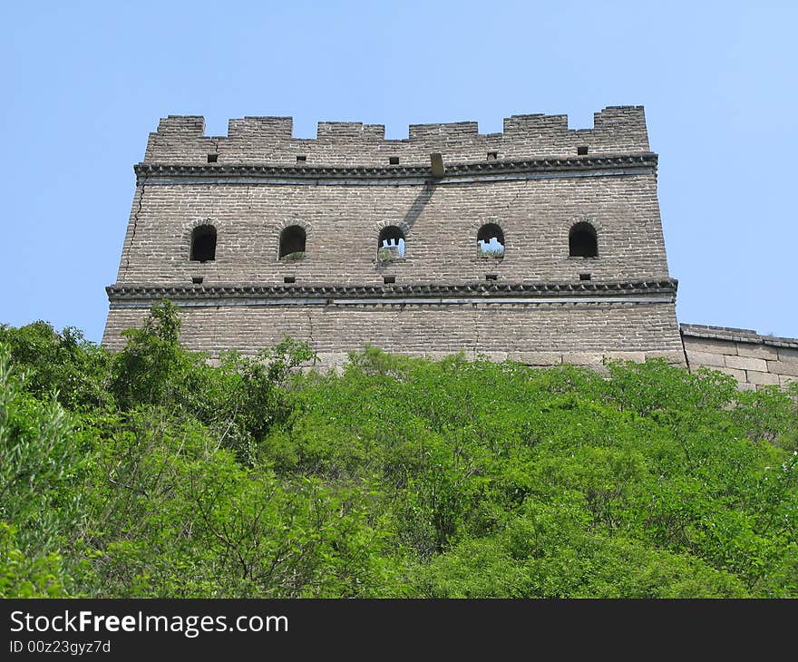 The badaling remains of the great wall in china