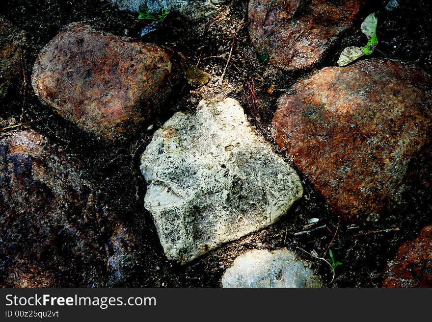 Stones of road