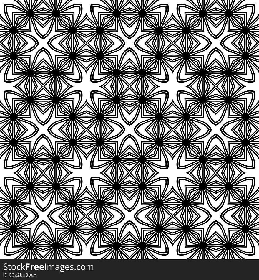 Abstract seamless black-and-white pattern - graphic illustration. Abstract seamless black-and-white pattern - graphic illustration