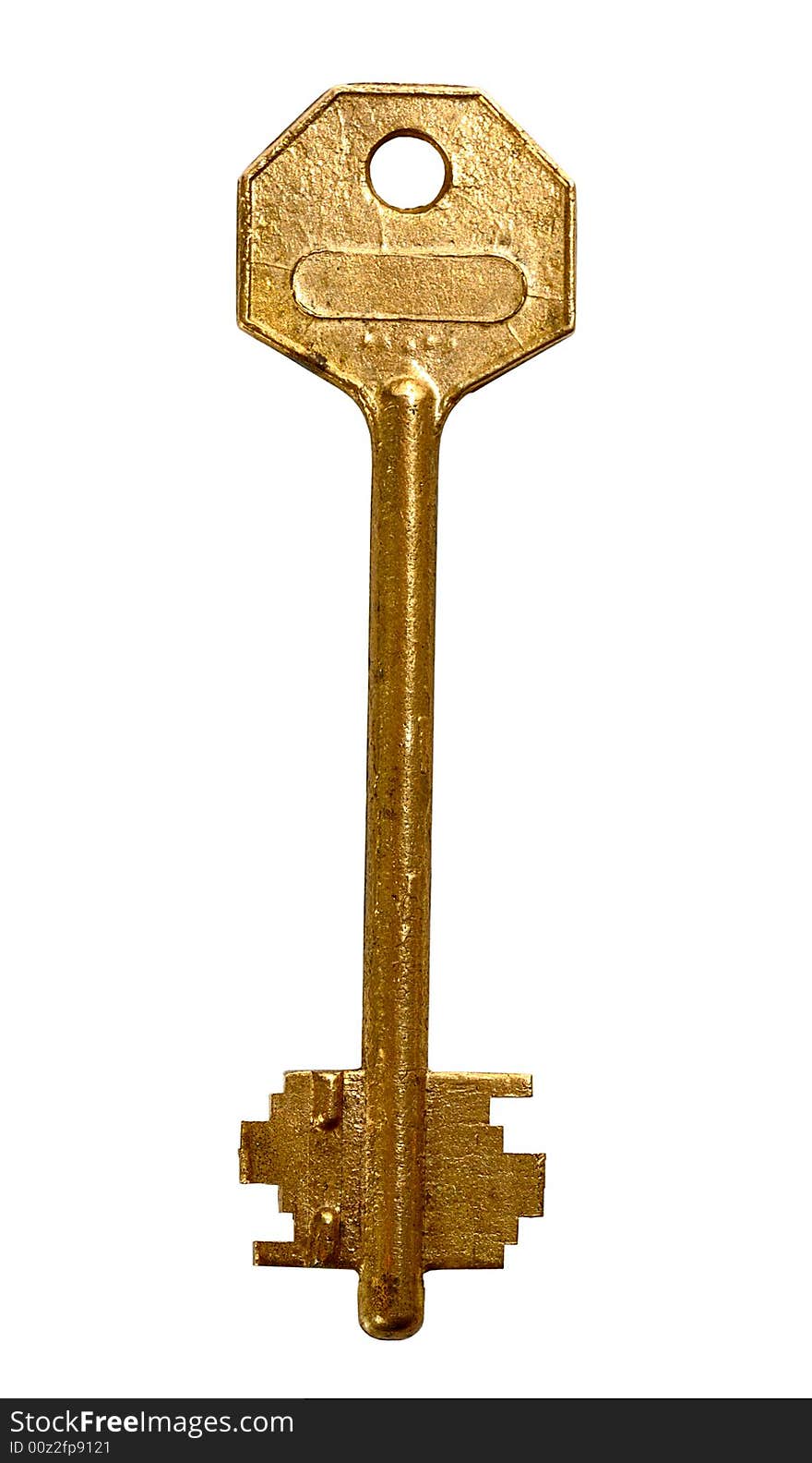 Old Yellow Metalic Key