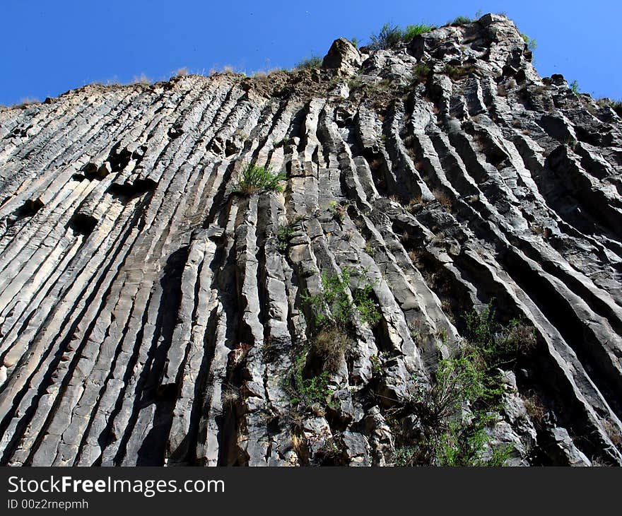 Volcanic rocks in Azat river gorge,Armenia