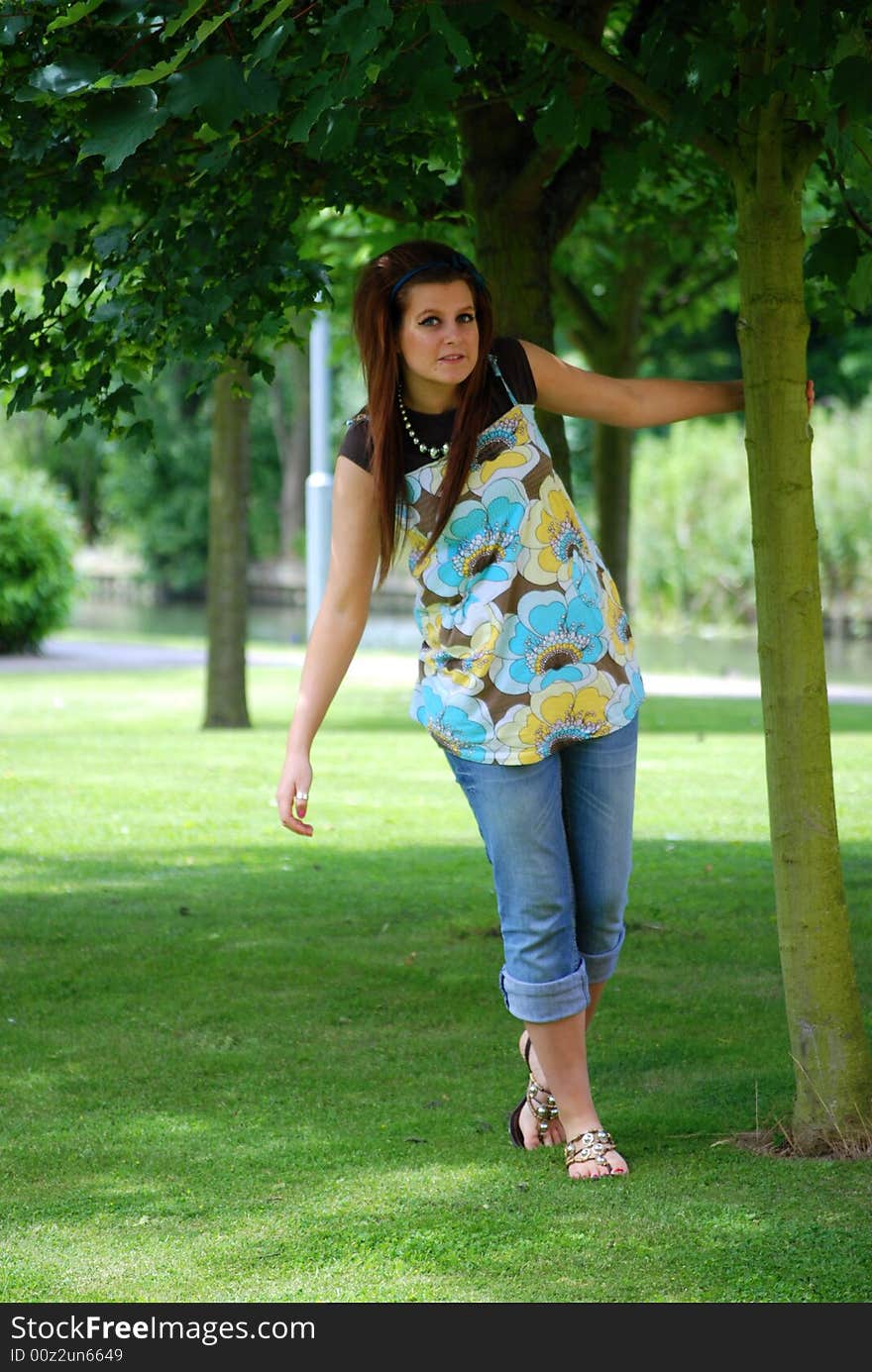 Shot of a teenage girl looking at camera