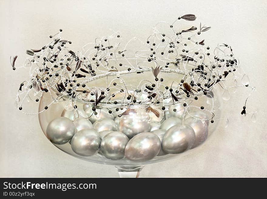 Eggs in glass