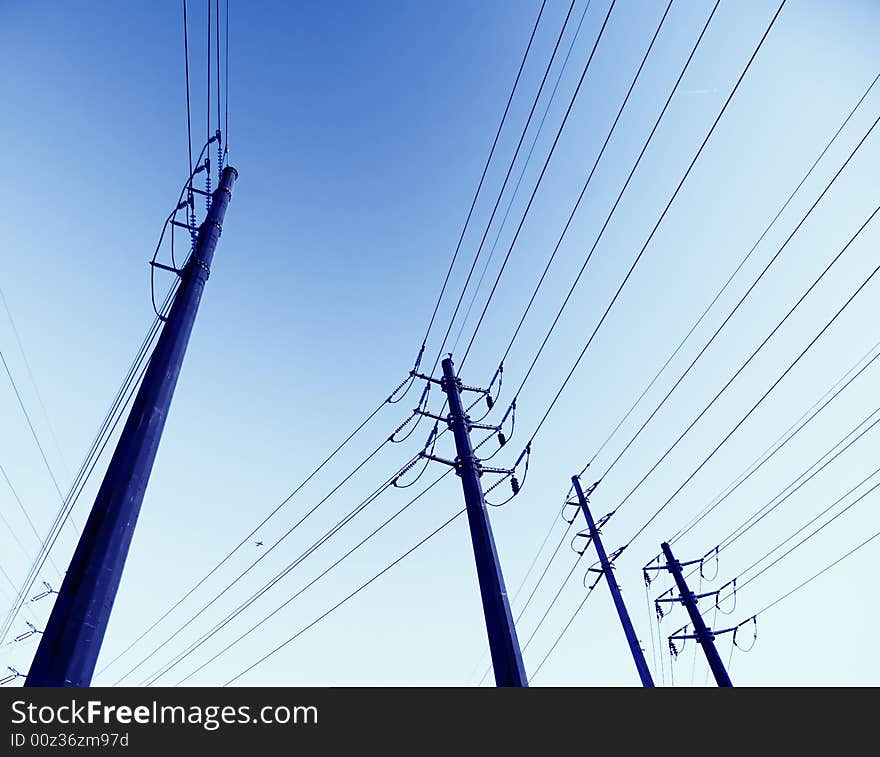 Electrical power lines supplying energy to Phoenix,AZ