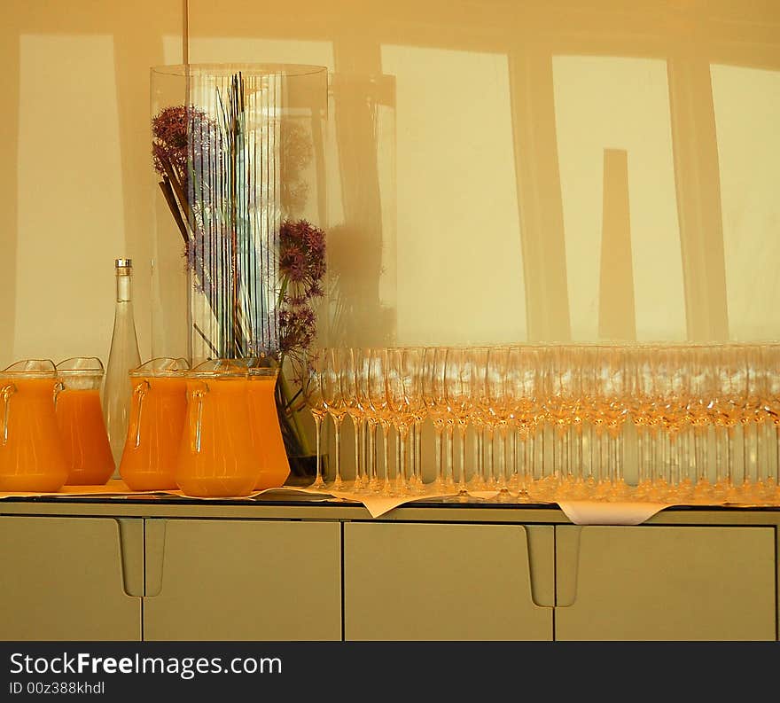 Bar With Orange Juice