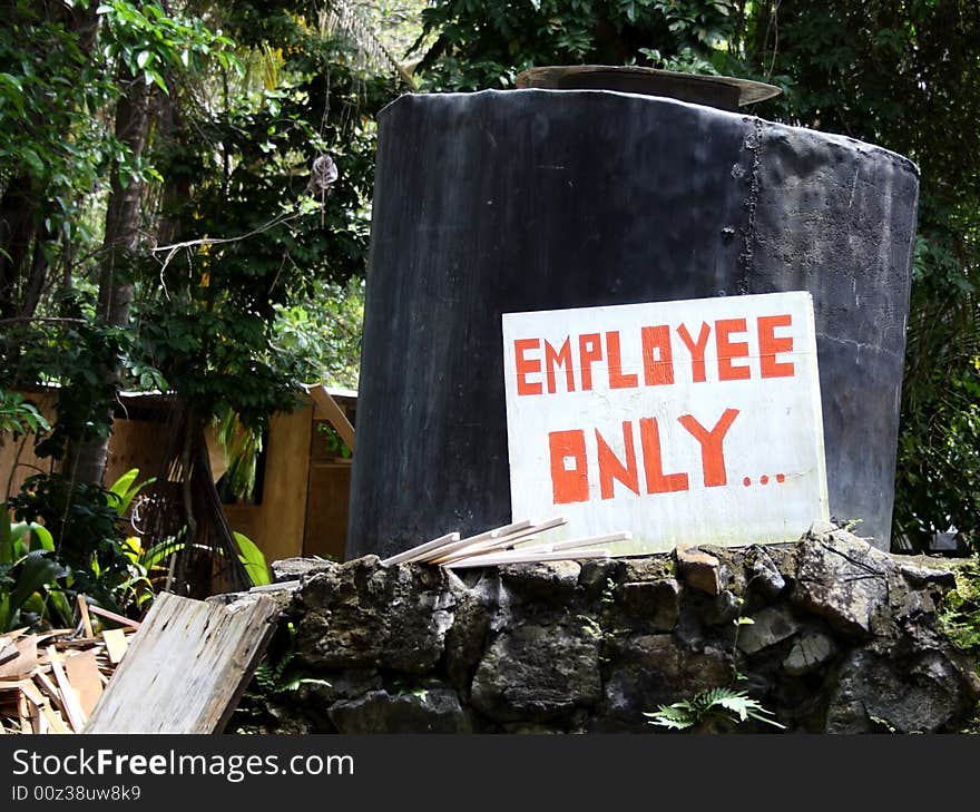 Employee only sign