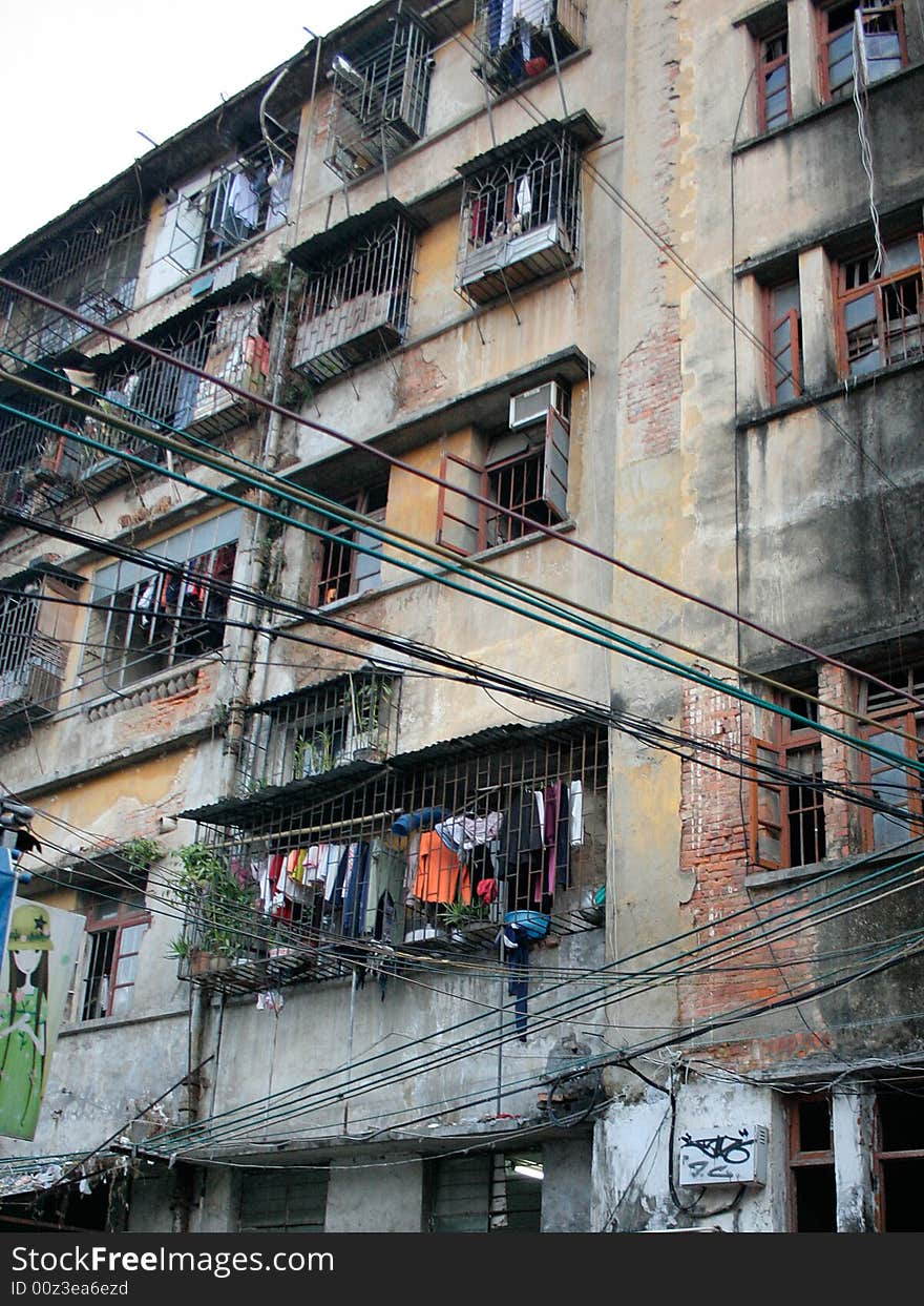 An old street in south china. An old street in south china