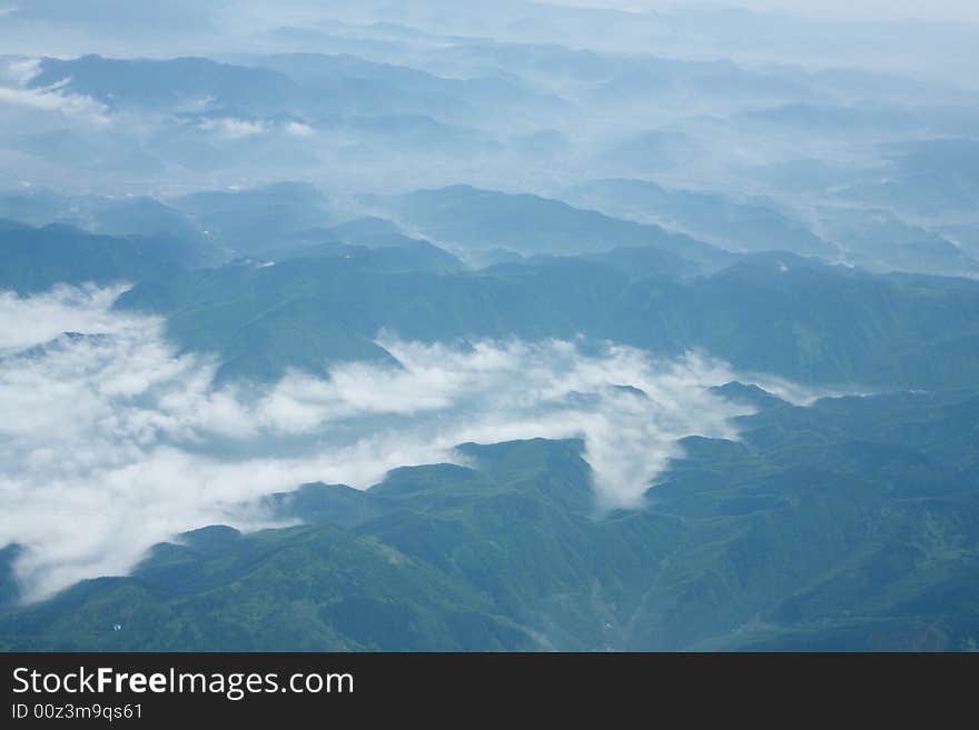 Mountain and cloud