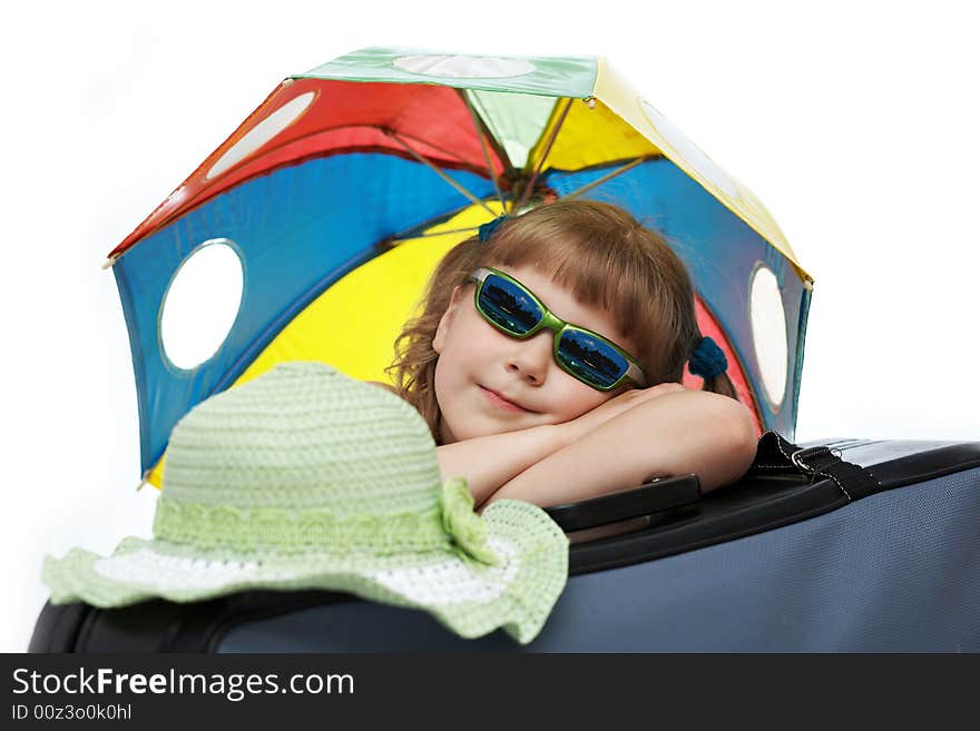 Girl wit umbrella