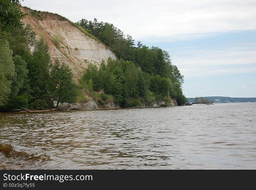 Kiev region. Dnepr river. Collection active sediments on the bottom. Kiev region. Dnepr river. Collection active sediments on the bottom