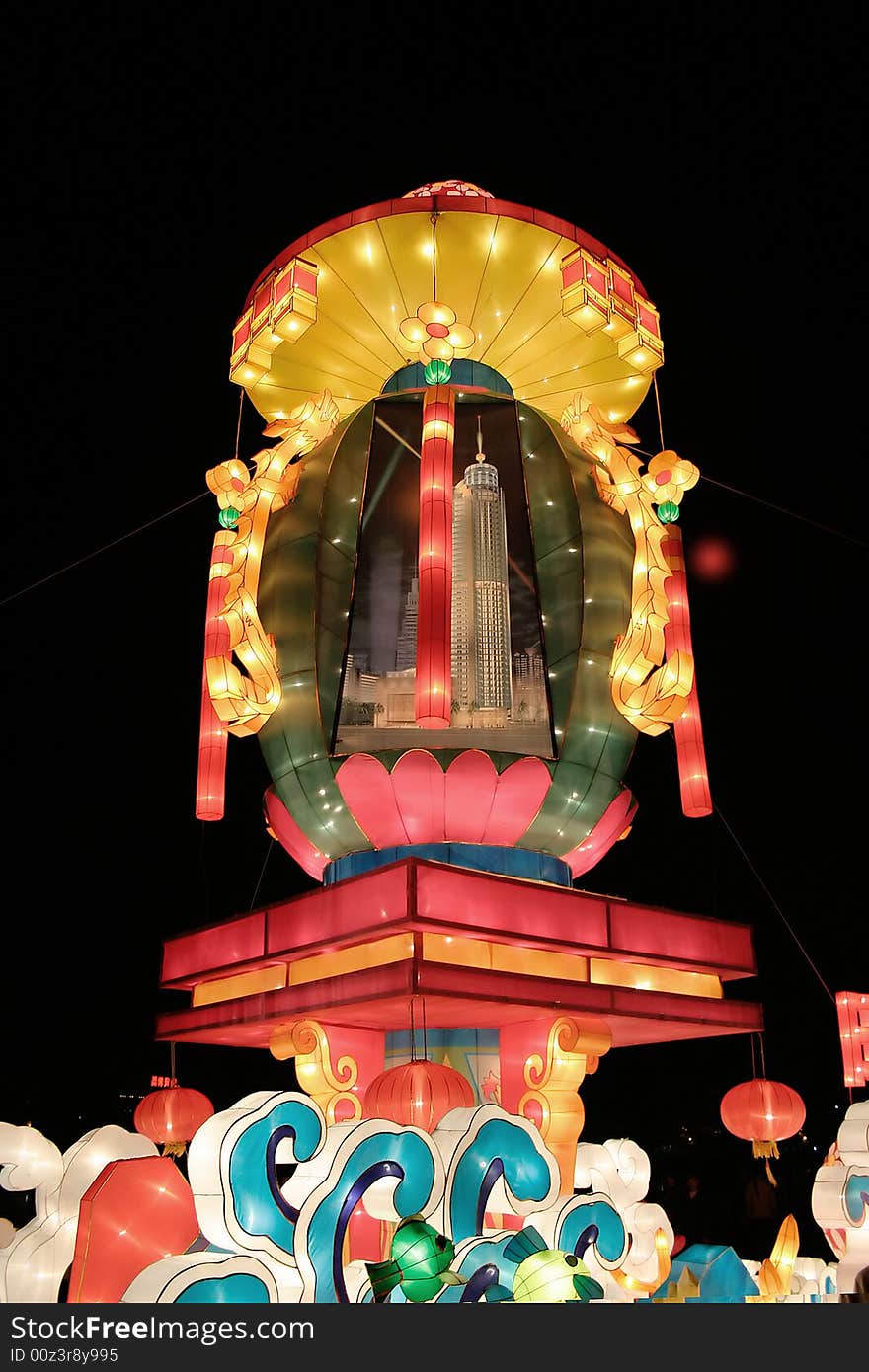 A big lantern on lantern festival in china