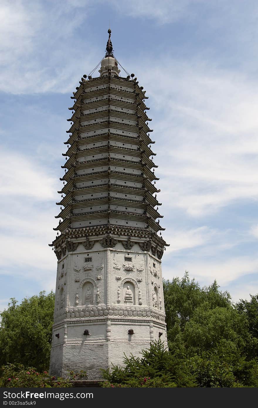 Liao dynasty's pagoda locating in Shenyang city China built up in 1044. Liao dynasty's pagoda locating in Shenyang city China built up in 1044