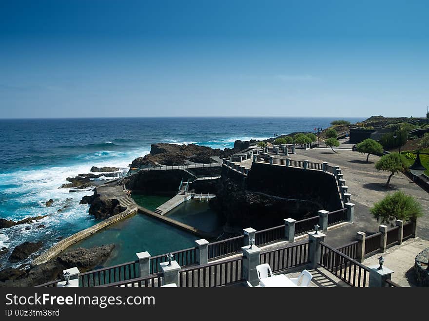 Natural swimming pool at la Fajana, La Palma, (Canary Islands Spain)