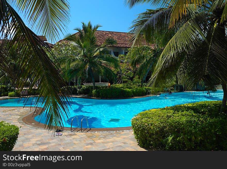 Pool in the luxurious hotel. Pool in the luxurious hotel