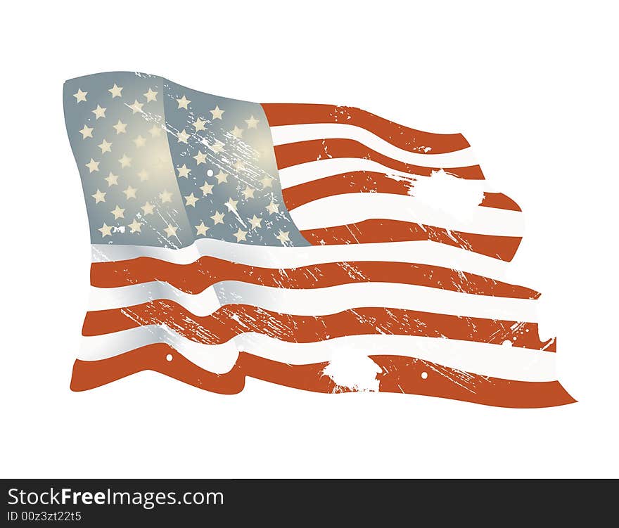 American flag background fully editable illustration