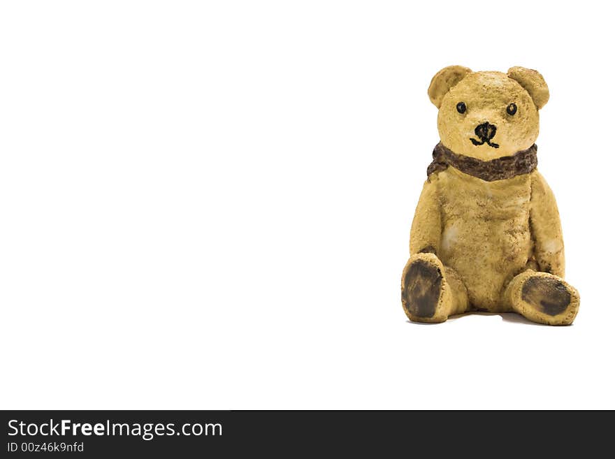 Tan Teddy Bear on White Background