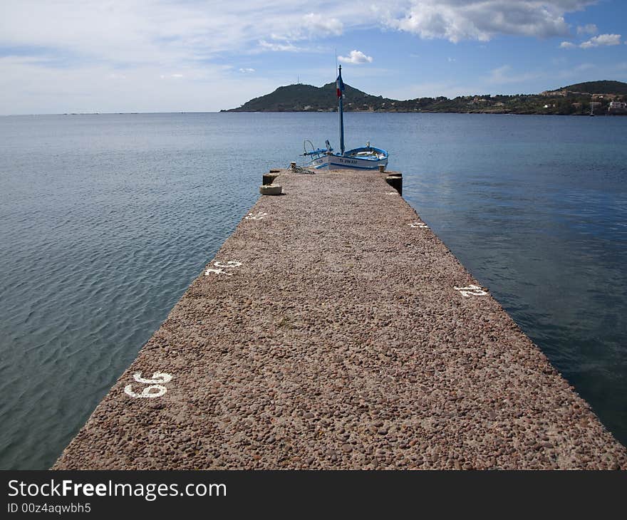 Ponton in French Riviera in Agay