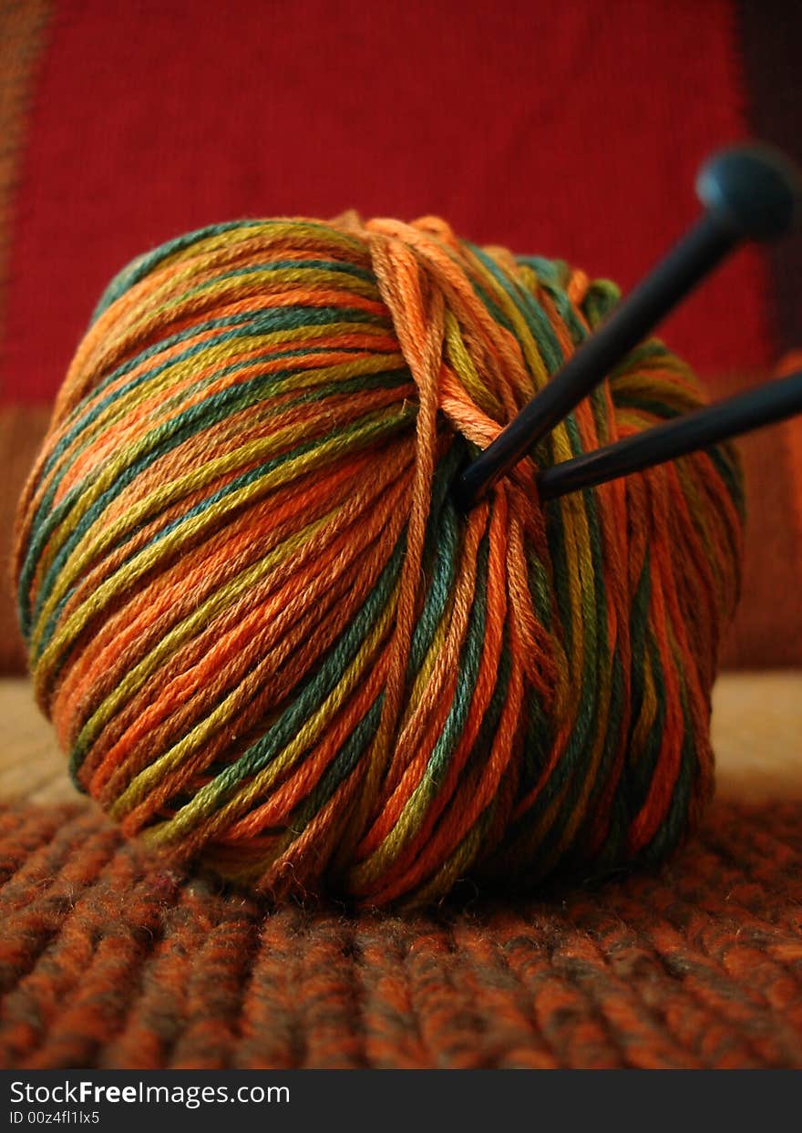 Coloured cotton yarn waiting for becoming something else. Coloured cotton yarn waiting for becoming something else