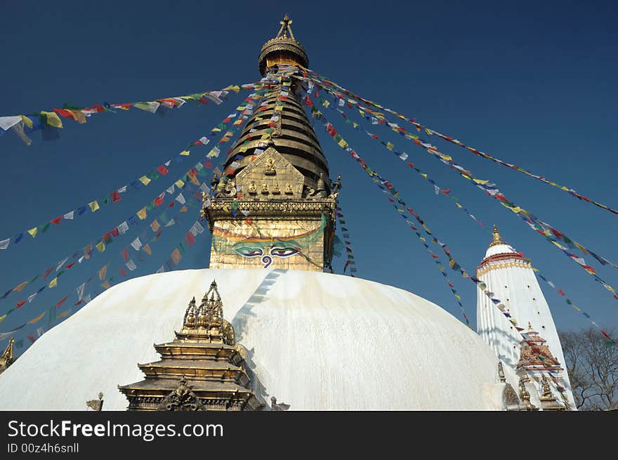 Swayambhunath stupa in Kathmandu valley