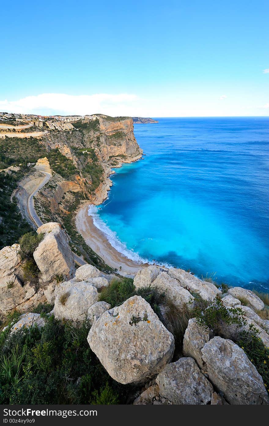 View of gorgeous mediterranean coast in summertime