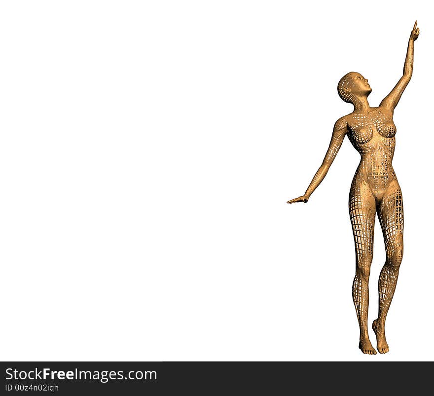 3d wireframe lady model that indicate. 3d wireframe lady model that indicate