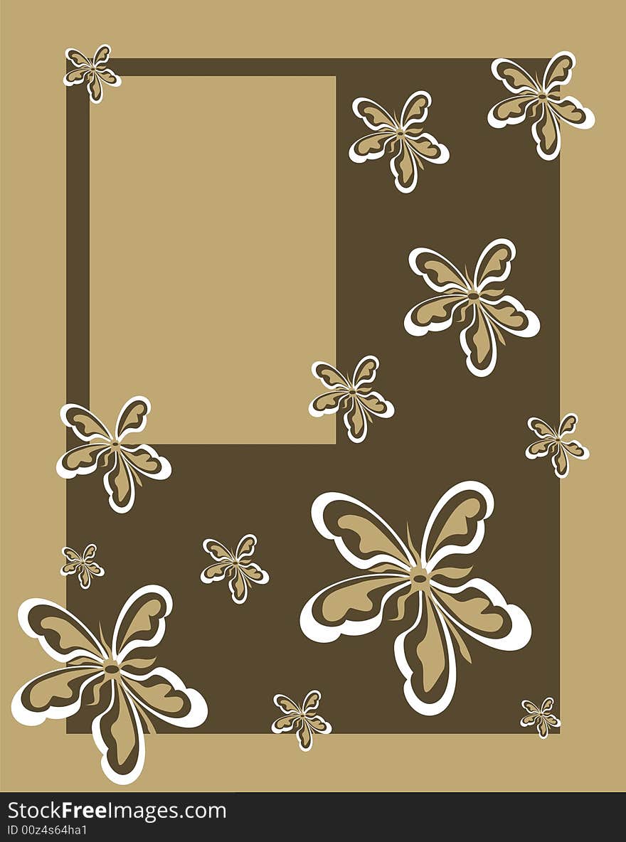 Flower on brown