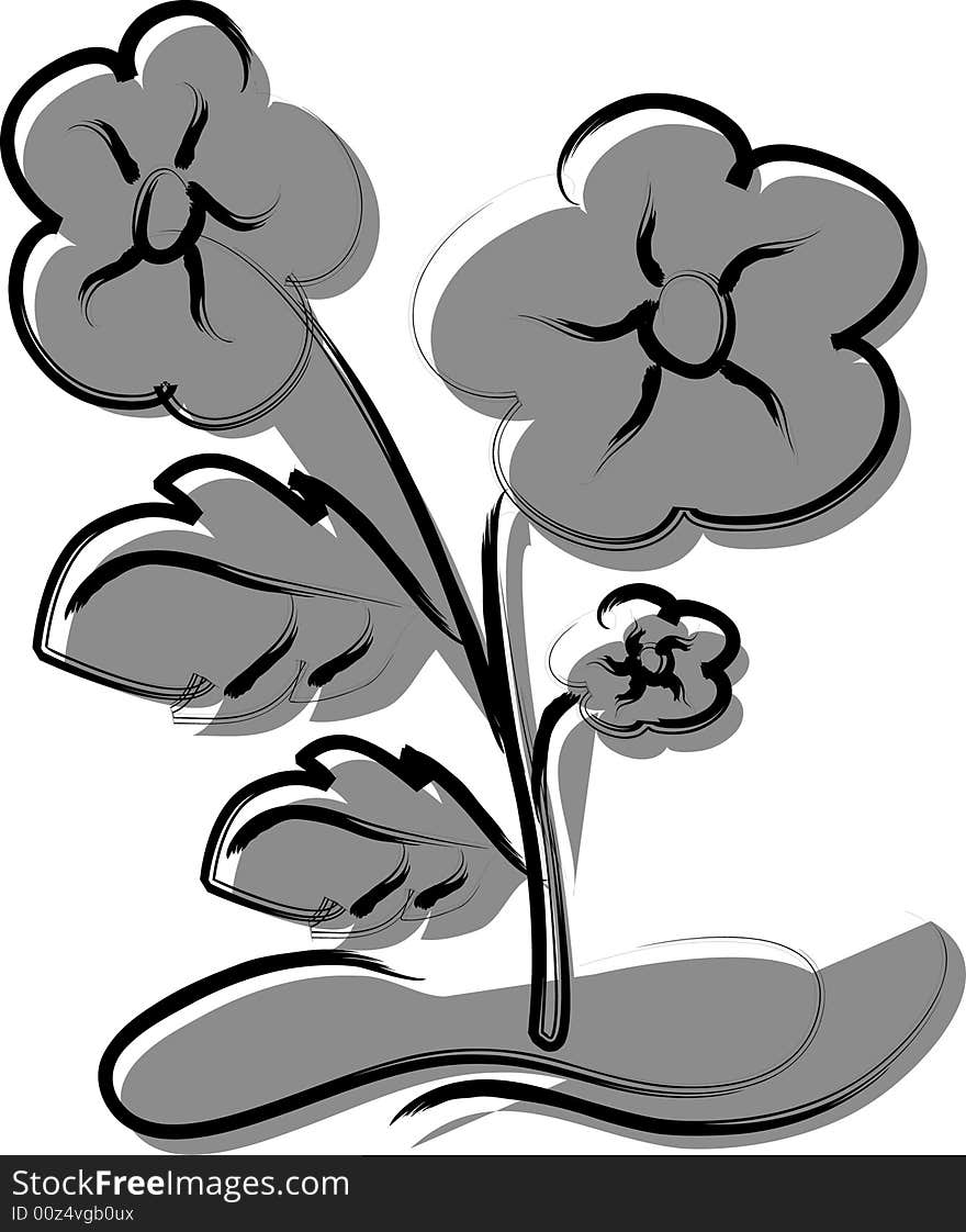 Vector Illustration of a flower. Vector Illustration of a flower