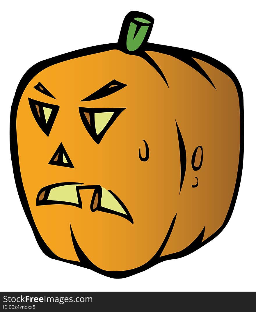 Cartoon illustration of a Jack-O-Lantern