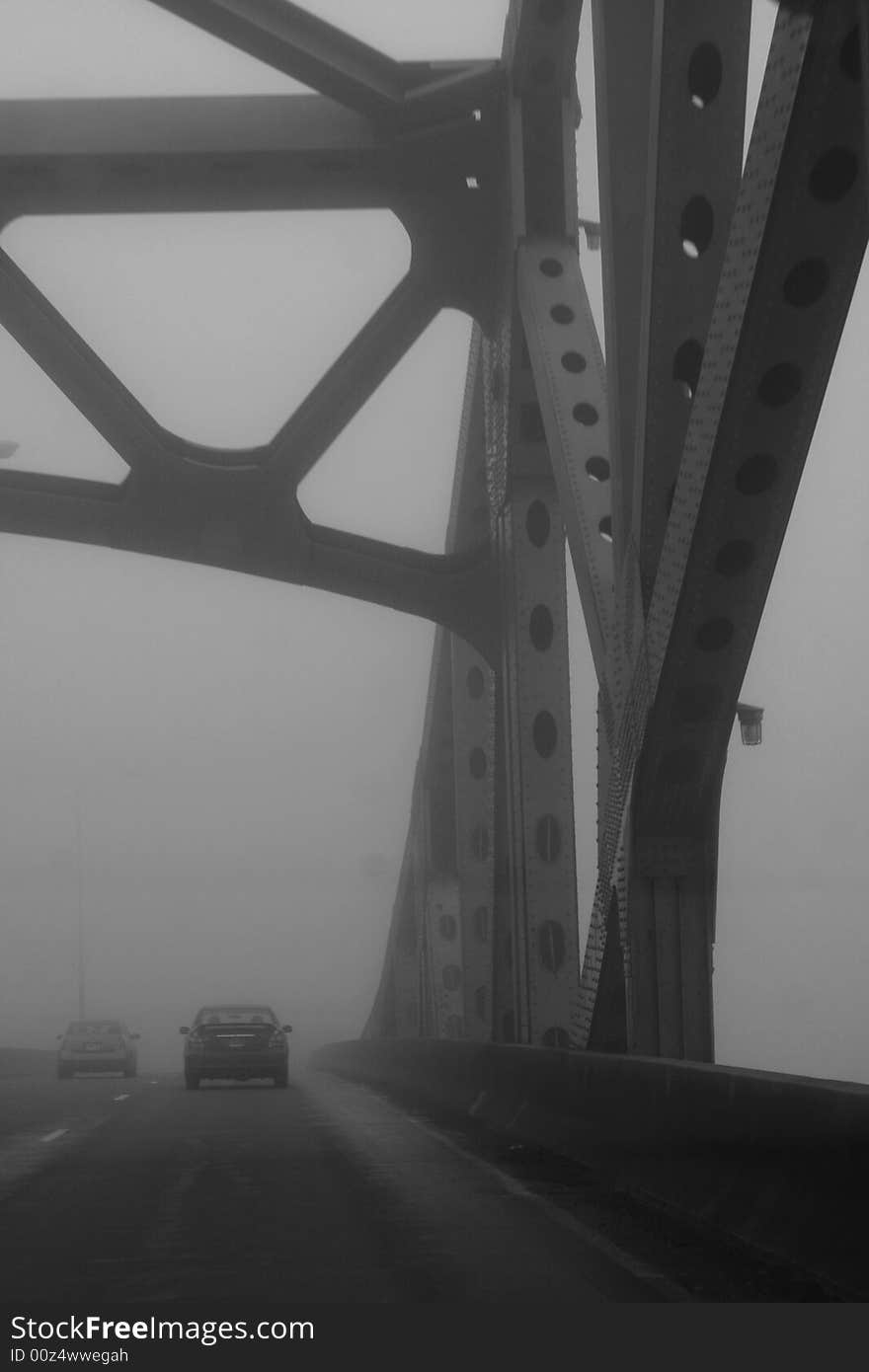 Fog on bridge